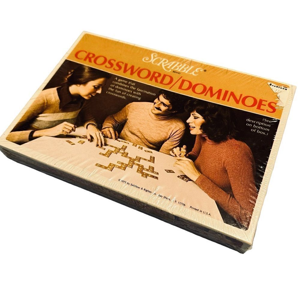 1970s Scrabble Crossword/Dominoes Word Game Still sealed NIB Vintage